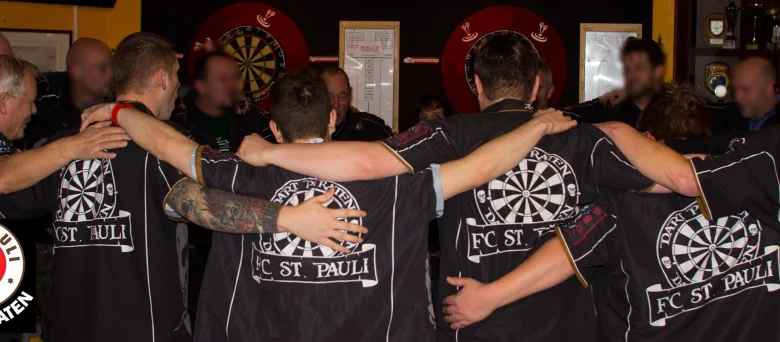 Dartsgruppe beim FC St. Pauli