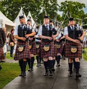 Pipes & Drums-Gruppe beim FC St. Pauli