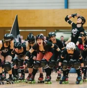 Roller Derby-Mannschaft bei FC St. Pauli