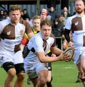 Rugbyspieler auf dem Feld