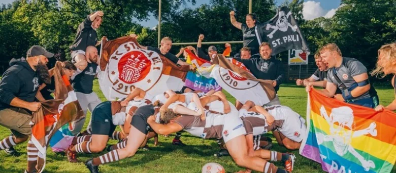 Rugbyspieler auf dem Feld