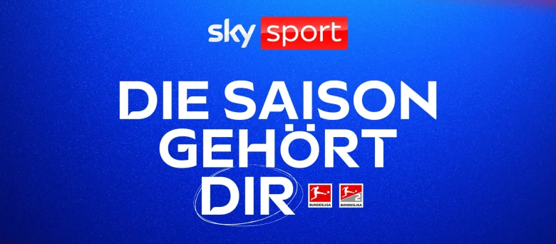 Grafik mit Logo von Sky Sport und Text
