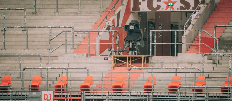 Ein Foto der Tribüne