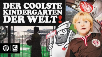 Ein Poster mit der Aufschrift "Der coolste Kindergarten der Welt"