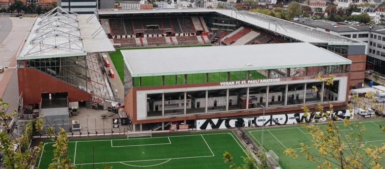 Ein Bild des Stadions aus Vogelperspektive