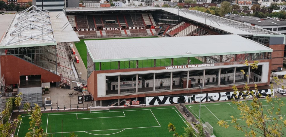 Ein Bild des Stadions aus Vogelperspektive