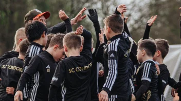 Nachwuchsspieler:innen jubeln zusammen